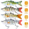 Spo4Pcs 10cm/20g Bass Fishing Lure 6 Segment Multi Jointed Lifelike Fish Lures Sinking Wobbler