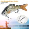 Spo4Pcs 10cm/20g Bass Fishing Lure 6 Segment Multi Jointed Lifelike Fish Lures Sinking Wobbler