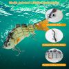 Spo4Pcs 10cm/20g Bass Fishing Lure 6 Segment Multi Jointed Lifelike Fish Lures Sinking Wobbler