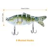 Spo4Pcs 10cm/20g Bass Fishing Lure 6 Segment Multi Jointed Lifelike Fish Lures Sinking Wobbler