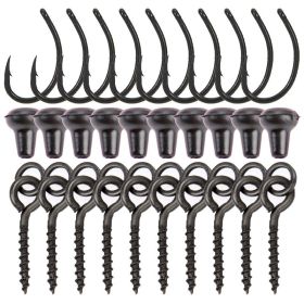 Aristichthysnobilis Big Things Wire Group 30PCs Fishing Complete Set (color: Black)