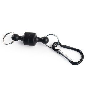 Fishing Hanging Buckle Magnetic Buckle Fast Hanging Buckle Wireless Lost Rope Metal Strong Magnetic Force Outdoor Mountaineering (color: D12mm black)