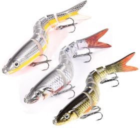 3pcs 8 Segment Fishing Lure Multi Jointed Artificial Bait Slow Sinking Bionic Fishing Bait Ice Fishing Gear (color: 390 (3pcs With Opp Bag ))