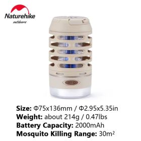 Naturehike Mosquito Repellent Light Outdoor Electronic Insect Killer Camp Light (color: Apricot)