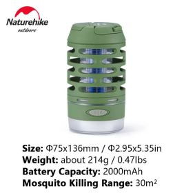 Naturehike Mosquito Repellent Light Outdoor Electronic Insect Killer Camp Light (color: Green)