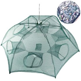 Fishing Trap Net Portable Folded Fishing Bait Trap Shrimp Minnow Crab Bait Net (color: Green)