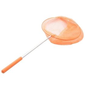 1pc Stainless Steel Nylon Net; Insect Butterfly Catching Net; Fishing Net For Outdoor For Kids Children (color: Orange)