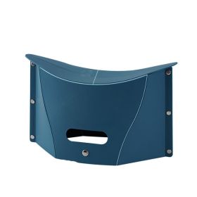 1pc Folding Stool; Solid Lightweight Portable Durable Stool For Outdoor Camping Fishing (color: Deep Blue)