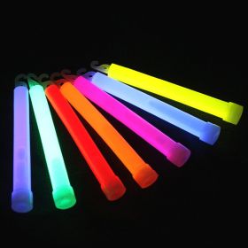 6in Fluorescent Stick With Hook And Red String; Outdoor Camping Adventure Camping Lighting; Luminous Survival Supplies (color: Mixed Color 2pcs)