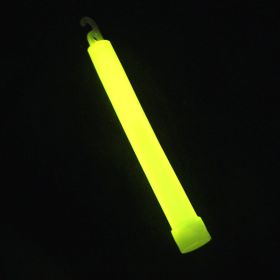 6in Fluorescent Stick With Hook And Red String; Outdoor Camping Adventure Camping Lighting; Luminous Survival Supplies (color: YELLOW)