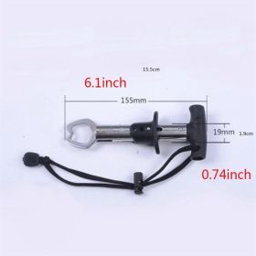 1pc Stainless Steel Fish Lip Gripping Pliers; Fish Holder Grabber Clamp Tool; Luring Gear; Fishing Accessories (color: T style)