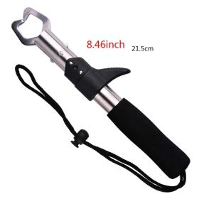 1pc Stainless Steel Fish Lip Gripping Pliers; Fish Holder Grabber Clamp Tool; Luring Gear; Fishing Accessories (color: Gun style)