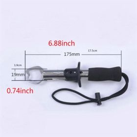 1pc Stainless Steel Fish Lip Gripping Pliers; Fish Holder Grabber Clamp Tool; Luring Gear; Fishing Accessories (color: Straight style)