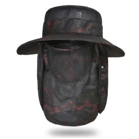 Fishing Hat; Waterproof Sun Protection Boonie Hat For Outdoor Safari Hunting Hiking Gardening (color: Red)