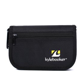 Fishing Lure Spoon Storage Bag Spinner Baits Wallet Case Fly Flies Pack (color: Black)