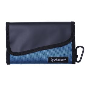 Kylebooker Fishing Soft Bait Binder Wallet Case Lure Tackle Storage Bag (color: Blue)