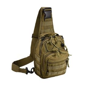 Outdoor Sling Bag Crossbody Pack Chest Shoulder Backpack (color: Khaki)