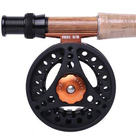 Kylebooker Fly Fishing Reel Large Arbor with Aluminum Body Fly Reel 3/4wt 5/6wt 7/8wt (color: Black)
