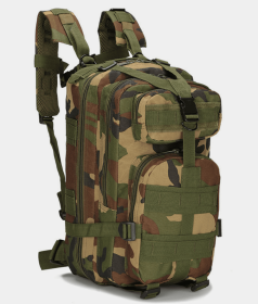 Military 3P Tactical 25L Backpack | Army Assault Pack | Molle Bag Rucksack | Range Bag (color: Camo)