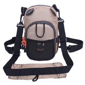 Fly Fishing Chest Bag Lightweight Waist Pack (color: Khaki)